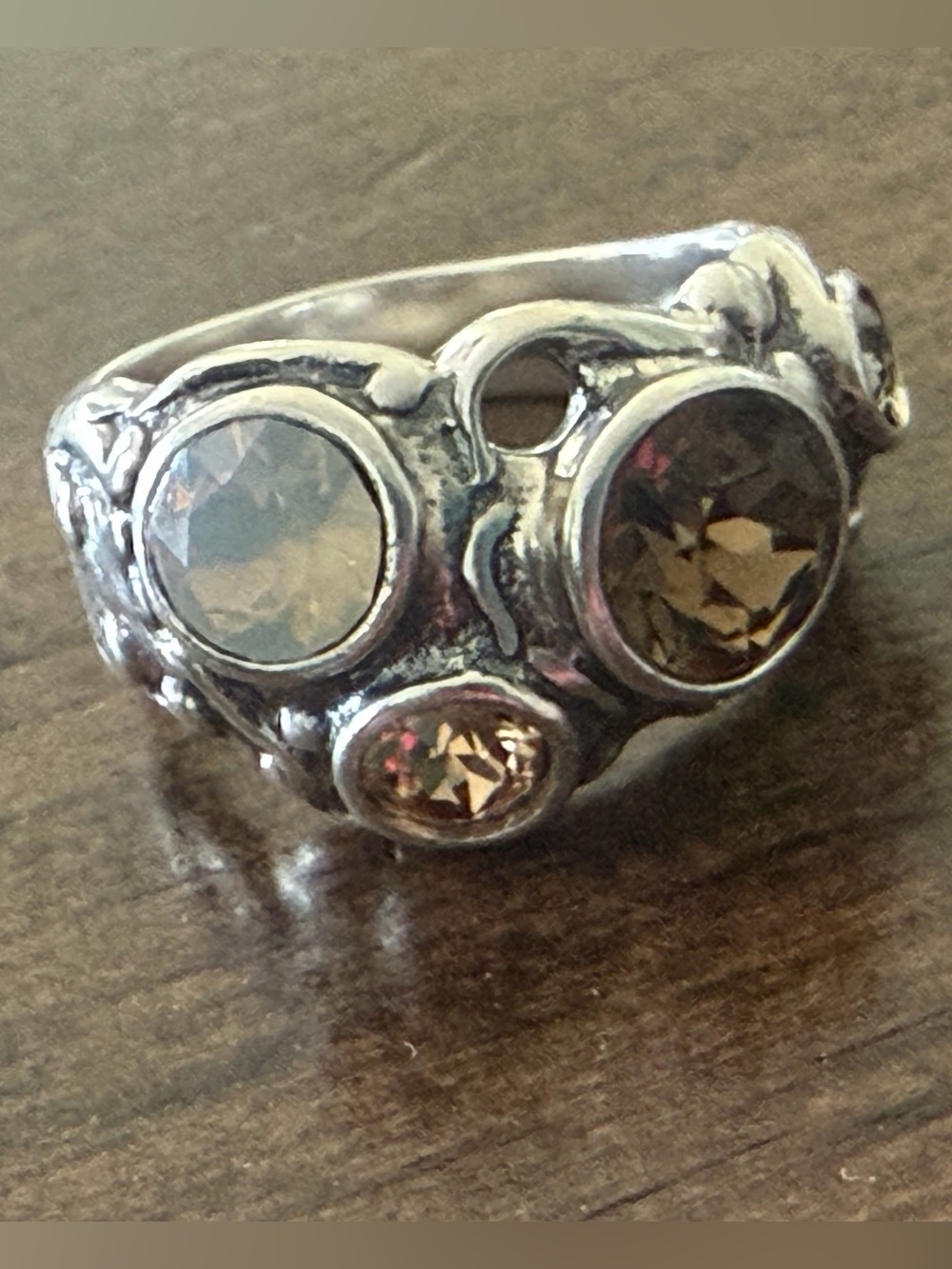 Grace & Heart LOVEJOY Ring .925 SS Swarovski Multi Stones Jewelry R1397 Size 5